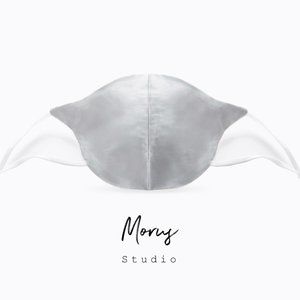 100% Mulberry Silk Face Mask, Washable, Silver